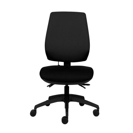 P-Sit High Back - Independent Seat and Back Angle Mechanism - Black - Front view