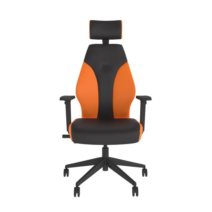 PlayaOne Black/Orange Gaming Chair - front view