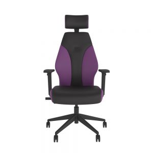PlayaOne Black/Purple Gaming Chair - front view