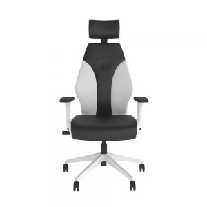 PlayaOne White/Black Gaming Chair - front view