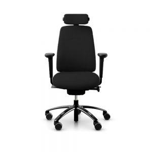 RH New Logic 200 Medium Back Ergonomic Office Chair - front view, with armrests & neckrest
