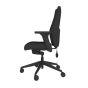 Positiv Plus (high back) Ergonomic Office Chair - black, side view, with armrests