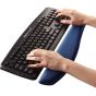 PlushTouch™ Keyboard Wrist Support - Blue - in use