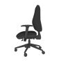 Positiv U600 Ind Task Chair (high back) - black, side view, with armrests