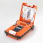 Powerheart G5 Fully Automatic Defibrillator - front angle view, showing the AED open