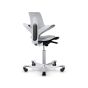 HÅG Capisco Puls 8010 Ergonomic Office Chair - grey, back angle view, with silver base