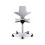 HÅG Capisco Puls 8010 Ergonomic Office Chair - grey, front view, with silver base