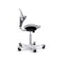 HÅG Capisco Puls 8010 Ergonomic Office Chair - grey, side view, with silver base