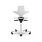 HÅG Capisco Puls 8010 Ergonomic Office Chair - white, front view, with white base