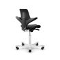 HÅG Capisco Puls 8020 Ergonomic Office Chair - black, back angle view, with silver base