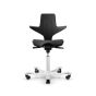 HÅG Capisco Puls 8020 Ergonomic Office Chair - black, front view, with silver base