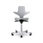 HÅG Capisco Puls 8020 Ergonomic Office Chair - grey, front view, with silver base