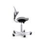 HÅG Capisco Puls 8020 Ergonomic Office Chair - grey, side view, with silver base