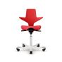 HÅG Capisco Puls 8020 Ergonomic Office Chair - red, front view, with silver base