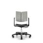 HÅG Conventio Wing 9822 - grey plastic, black fabric seat, front view with armrests