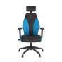 PlayaOne Black/Azure Gaming Chair - front view