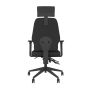 Positiv Me 100 Task Chair (medium back) - black - back view, with armrests and headrest