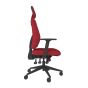 Positiv Me 100 Task Chair (medium back) - red - side view, with armrests and headrest