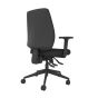 Positiv Me 600 Task Chair (medium back) - black, back angle view, with armrests