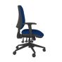 Positiv P-Sit Medium Back Ergonomic Chair - navy, side view, with armrests