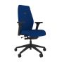 Positiv Plus (high back) Ergonomic Office Chair - navy, front angle view, with armrests