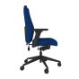 Positiv Plus (high back) Ergonomic Office Chair - navy, side view, with armrests