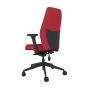 Positiv Plus (high back) Ergonomic Office Chair - red, back angle view, with armrests