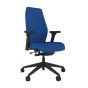Positiv Plus (high back) Ergonomic Office Chair - royal blue, front angle view, with armrests