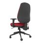 Positiv R600 Ind Task Chair (high back) - red - back angle view