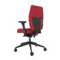 Positiv Plus (medium back) Ergonomic Office Chair - red, back angle view, with armrests