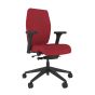 Positiv Plus (medium back) Ergonomic Office Chair - red, front angle view, with armrests