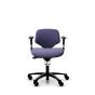 RH Activ 202 Ergonomic Office & Industry Chair - navy, front view, with armrests and castors
