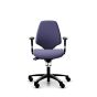 RH Activ 220 Ergonomic Office & Industry Chair - navy, front view, with armrests and castors