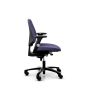 RH Activ 220 Ergonomic Office & Industry Chair - navy, side view, with armrests and castors