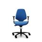 RH Activ 220 Ergonomic Office & Industry Chair - royal blue, front view, with armrests and castors