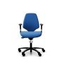 RH Activ 222 Ergonomic Office & Industry Chair - royal blue, front view, with armrests and castors