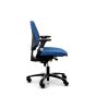 RH Activ 222 Ergonomic Office & Industry Chair - royal blue, side view, with armrests and castors