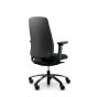 RH New Logic 220 High Back Ergonomic Office Chair - navy, back angle view, with armrests, and black aluminium base
