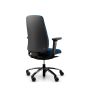 RH New Logic 220 High Back Ergonomic Office Chair - royal blue, back angle view, with armrests, and black aluminium base