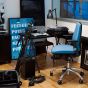 RH Logic 300 Medium Back Ergonomic Office Chair - royal blue, liftsyle shot