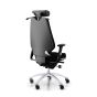RH Logic 400 Elite High Back Ergonomic Office Chair - black, back angle view, showing coat hanger
