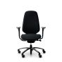 RH Mereo 300 Black Frame Ergonomic Office Chair - black, front view, with armrests and black base