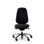RH Mereo 300 Black Frame Ergonomic Office Chair - black, front view, without armrests and black base